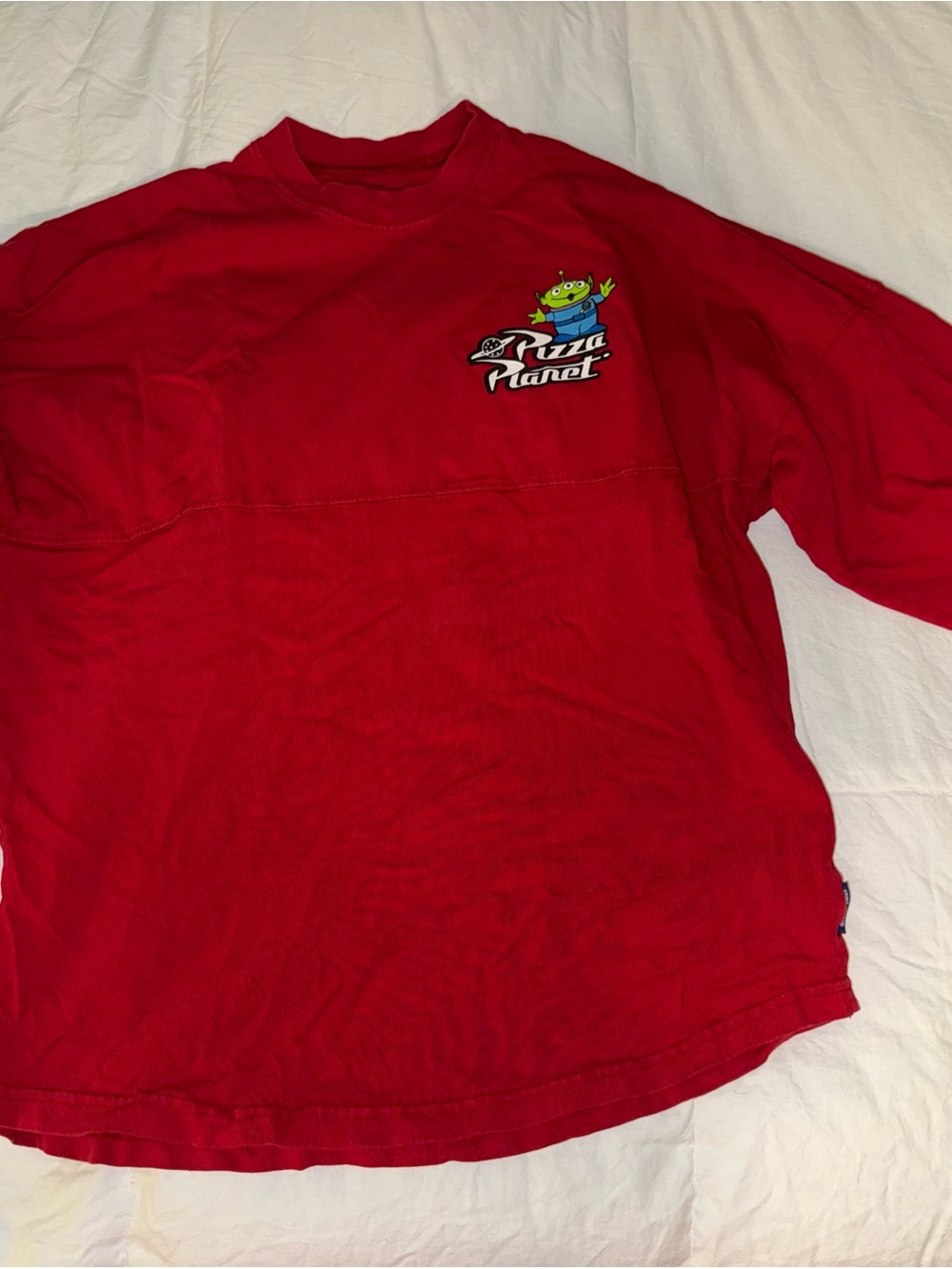 Disney Red Long Sleeve Pizza Planet Tee